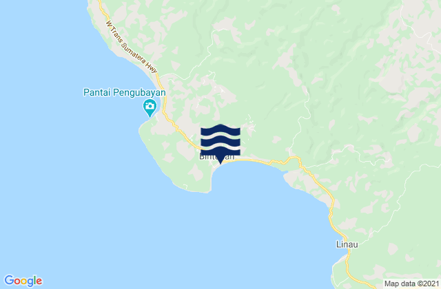 Mappa delle maree di Bintuhan, Indonesia