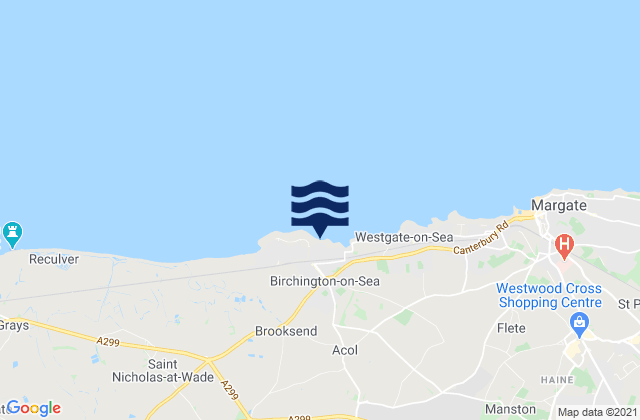 Mappa delle maree di Birchington-on-Sea, United Kingdom