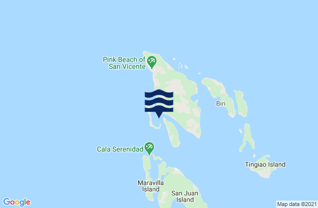 Mappa delle maree di Biri Island, Philippines