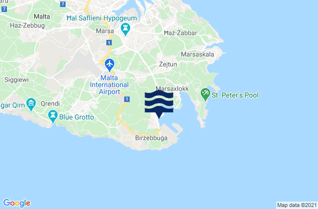 Mappa delle maree di Birżebbuġa, Malta
