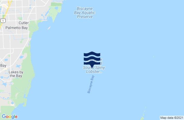 Mappa delle maree di Biscayne Bay, United States