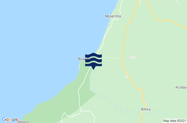 Mappa delle maree di Bitica, Equatorial Guinea