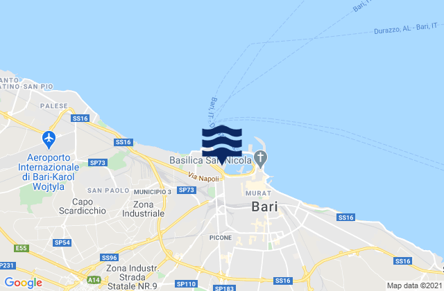 Mappa delle maree di Bitritto, Italy