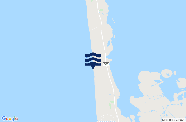 Mappa delle maree di Bjerreborg Strand, Denmark
