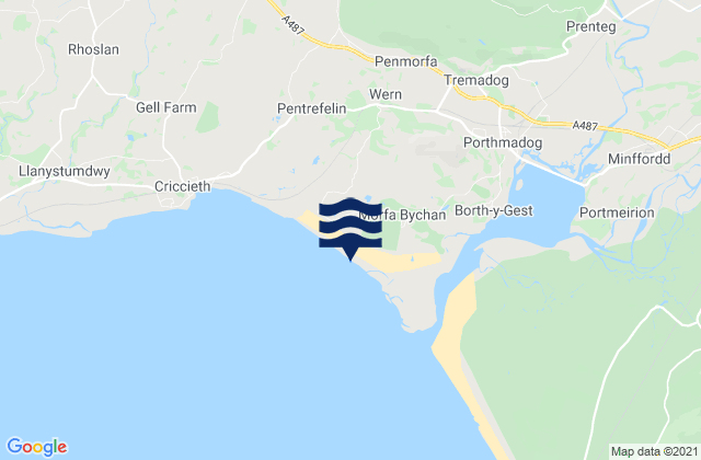 Mappa delle maree di Black Rock Sands Beach, United Kingdom