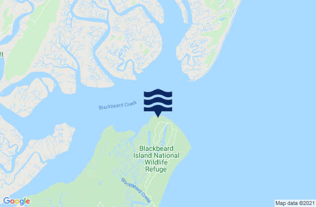Mappa delle maree di Blackbeard Island, United States