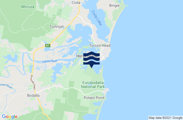 Mappa delle maree di Blackfellows Point, Australia