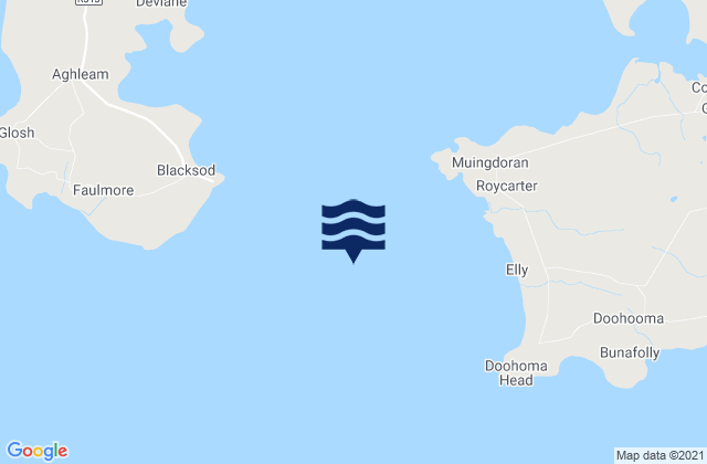 Mappa delle maree di Blacksod Bay, Ireland