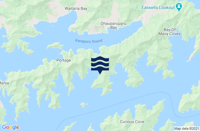 Mappa delle maree di Blackwood Bay or Tahuahua Bay, New Zealand