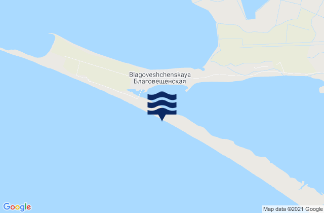 Mappa delle maree di Blagovetschenskaya, Russia