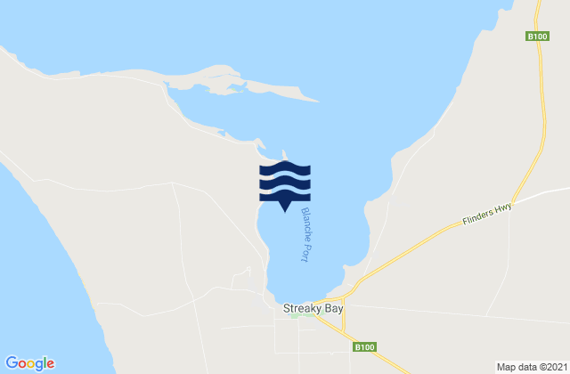 Mappa delle maree di Blanche Port, Australia