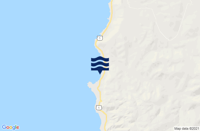 Mappa delle maree di Blanco Encalada, Chile