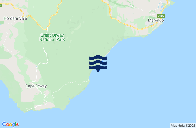 Mappa delle maree di Blanket Bay, Australia