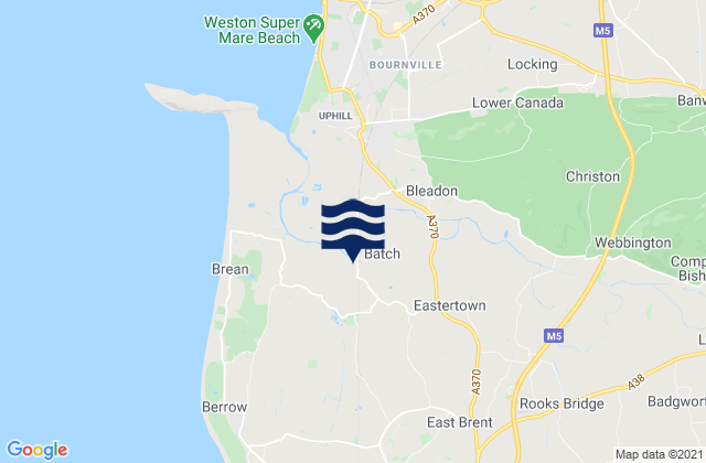 Mappa delle maree di Bleadon, United Kingdom