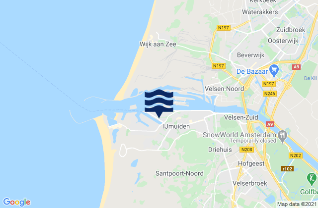 Mappa delle maree di Bloemendaal, Netherlands