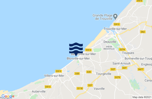 Mappa delle maree di Blonville-sur-Mer, France