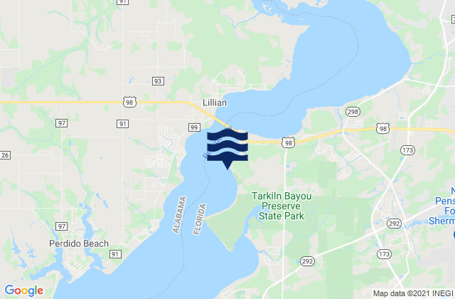 Mappa delle maree di Blue Angels Park, United States