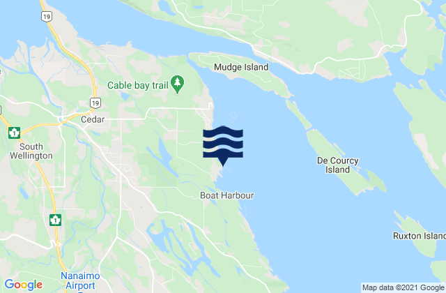 Mappa delle maree di Boat Harbour, Canada