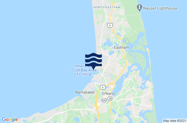 Mappa delle maree di Boat Meadow Eastham, United States