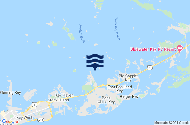 Mappa delle maree di Boca Chica Key (Long Point), United States