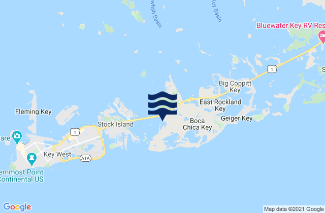 Mappa delle maree di Boca Chica Marina, United States