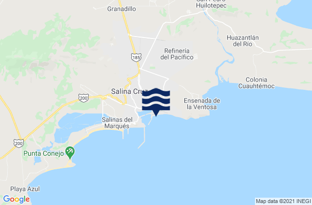 Mappa delle maree di Boca De Santo Tomas, Mexico