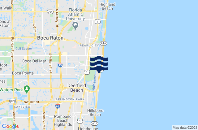 Mappa delle maree di Boca Del Mar, United States