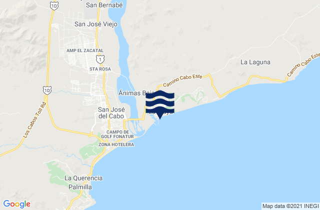 Mappa delle maree di Boca Del Salado, Mexico