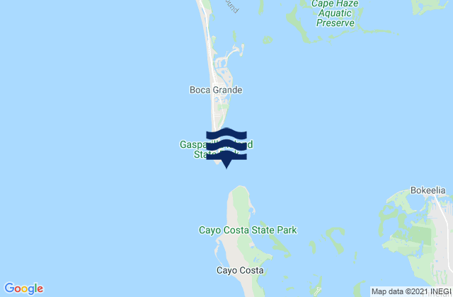 Mappa delle maree di Boca Grande Pass Charlotte Harbor, United States