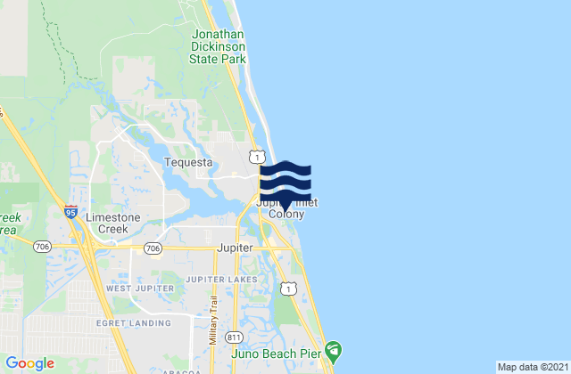 Mappa delle maree di Boca Inlet, United States