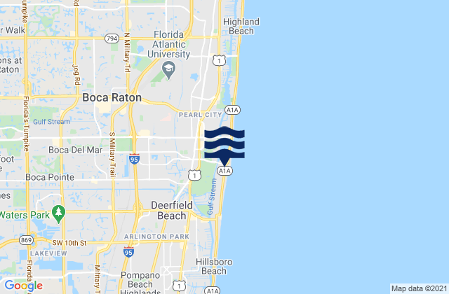 Mappa delle maree di Boca Raton Lake Boca Raton, United States