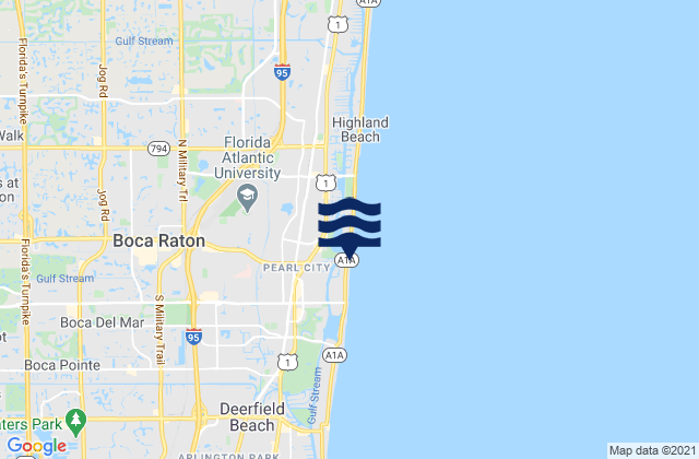 Mappa delle maree di Boca Raton, United States