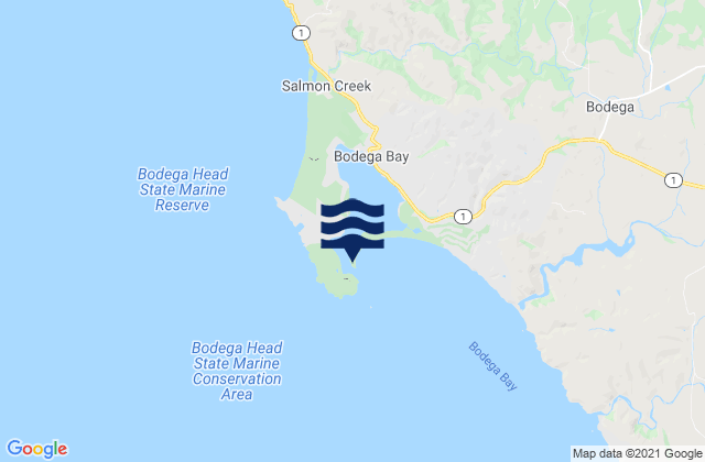 Mappa delle maree di Bodega Harbor Entrance, United States