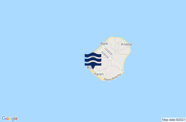 Mappa delle maree di Boe District, Nauru