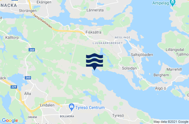 Mappa delle maree di Bollmora, Sweden
