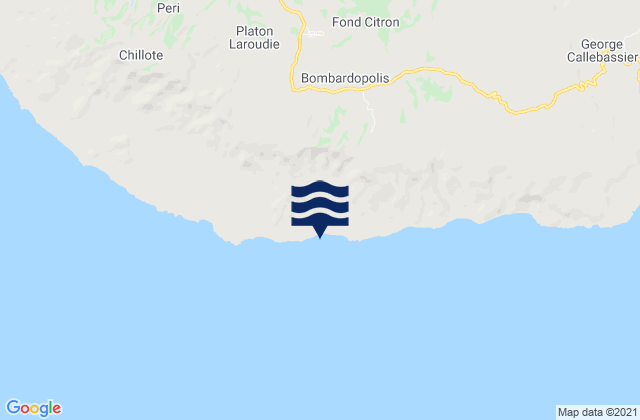 Mappa delle maree di Bombardopolis, Haiti