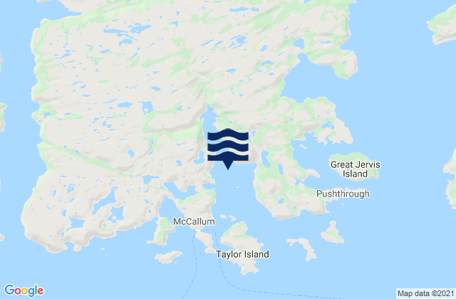 Mappa delle maree di Bonne Bay, Canada