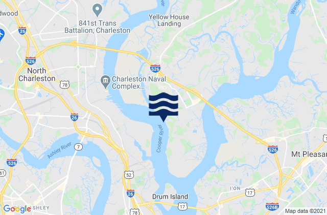 Mappa delle maree di Bonneau Ferry (East Branch), United States