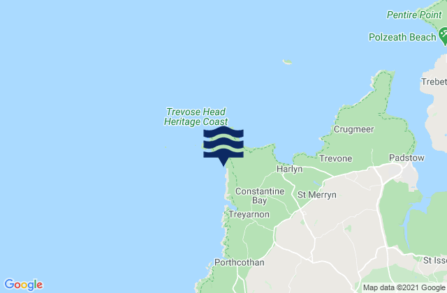 Mappa delle maree di Booby's Bay, United Kingdom