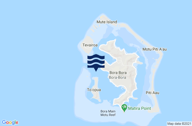 Mappa delle maree di Borabora Island, French Polynesia
