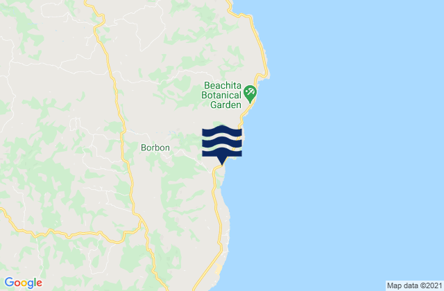 Mappa delle maree di Borbon, Philippines