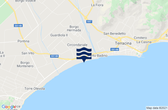 Mappa delle maree di Borgo Hermada, Italy
