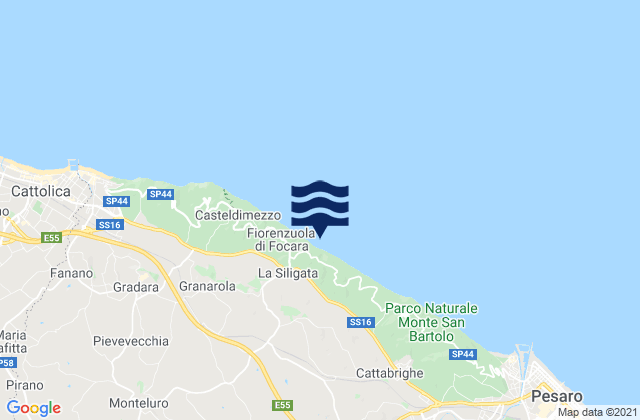 Mappa delle maree di Borgo Santa Maria, Italy