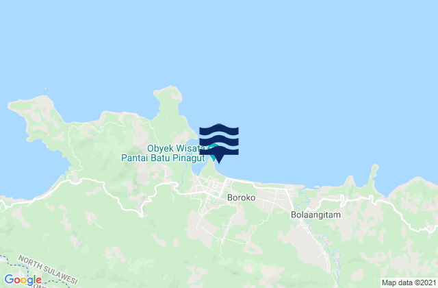 Mappa delle maree di Boroko, Indonesia