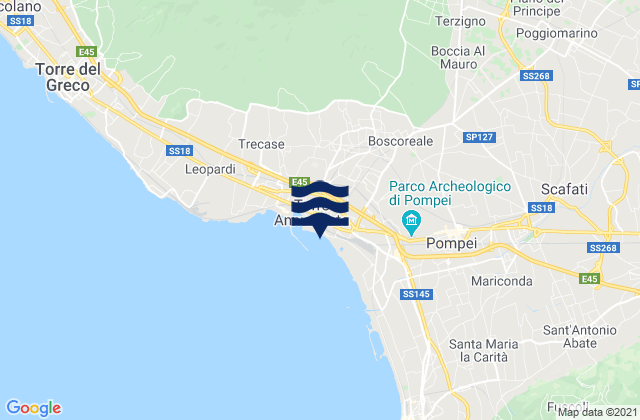 Mappa delle maree di Boscoreale, Italy