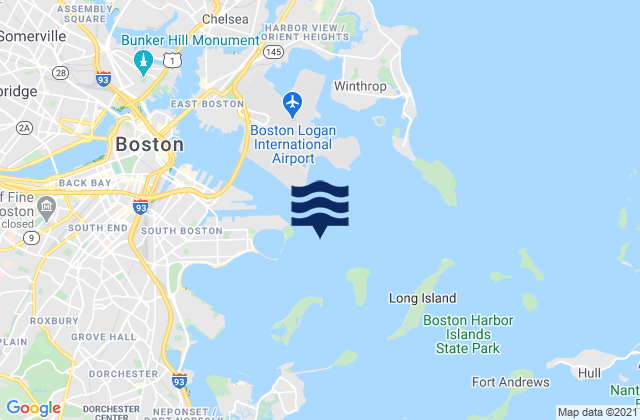 Mappa delle maree di Boston Channel Light No.5, United States