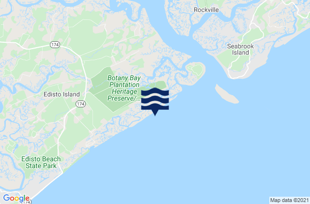 Mappa delle maree di Botany Bay Island, United States