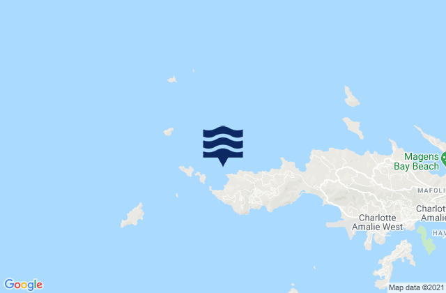 Mappa delle maree di Botany Bay St. Thomas, U.S. Virgin Islands
