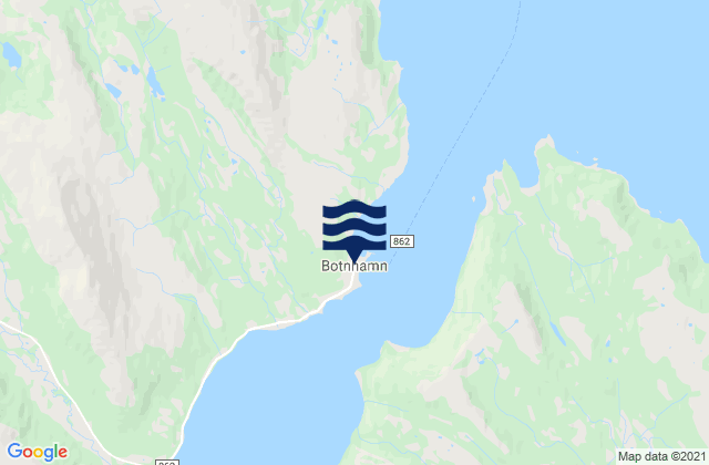 Mappa delle maree di Botnhamn, Norway