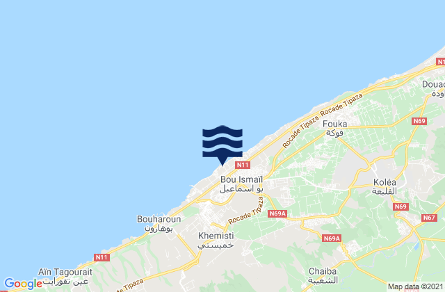 Mappa delle maree di Bou Ismaïl, Algeria